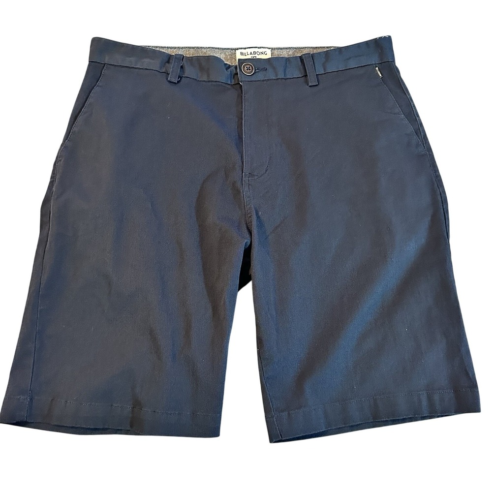 Billabong Mens 36 Navy Dadcore Chino Shorts Casual Golf Skate Surfwear